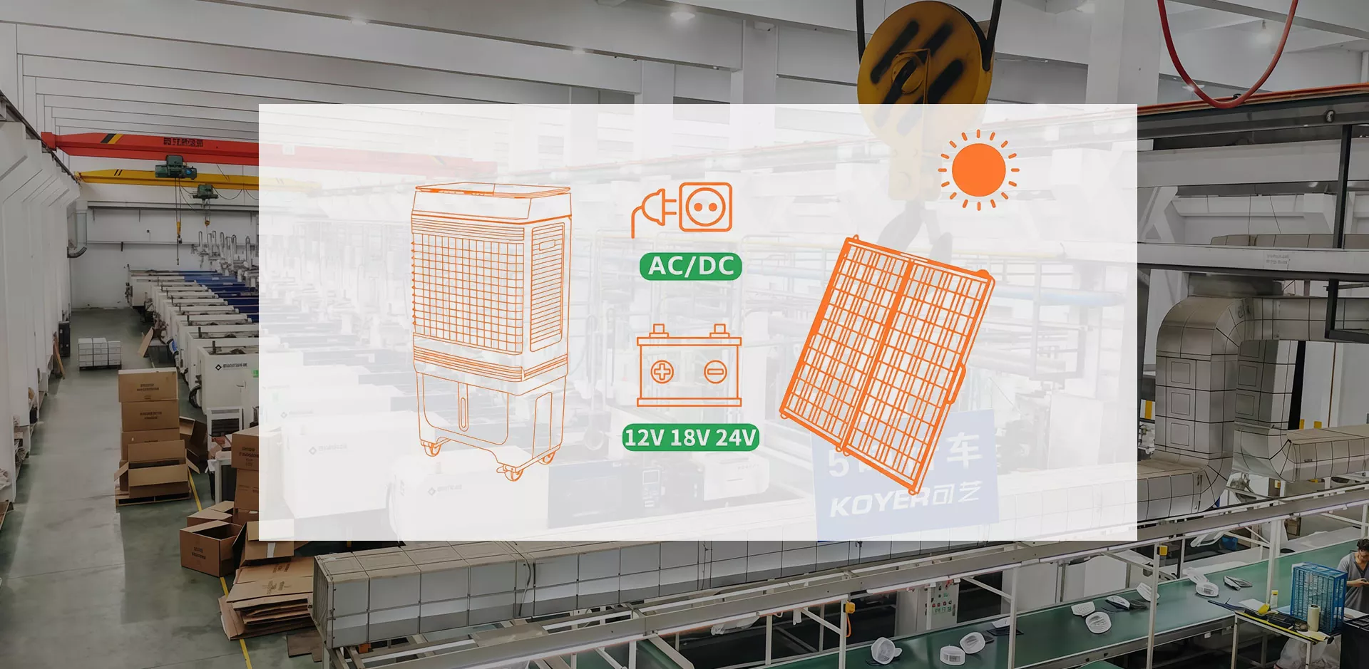 12V AC DC Air Cooler Factory Zuzeneko salmenta
